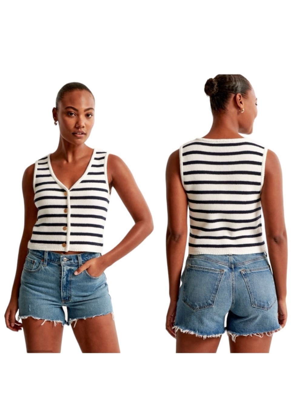 Abercrombie & Fitch The 4” Mom Short High Rise Cirve Love SZ 31/12 nwot - Picture 3 of 10